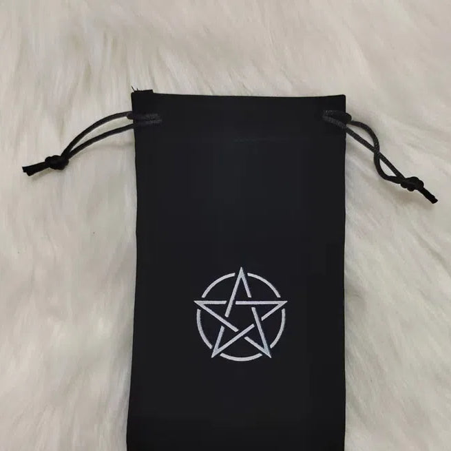 Tarot Card Velvet Drawstring Bags Celestial Esoteric Design 5pcs 18x11.5cm 16