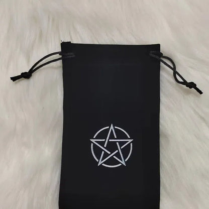 Tarot Card Velvet Drawstring Bags Celestial Esoteric Design 5pcs 18x11.5cm 16