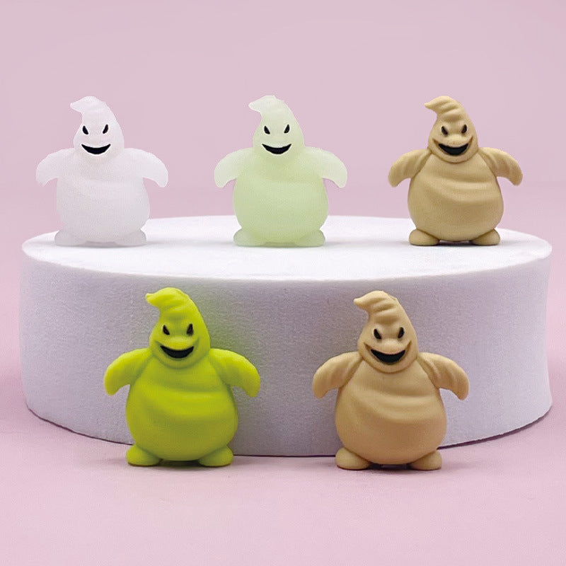 3D Halloween Ghost Silicone Focal Beads Glow in Dark 20pcs 2