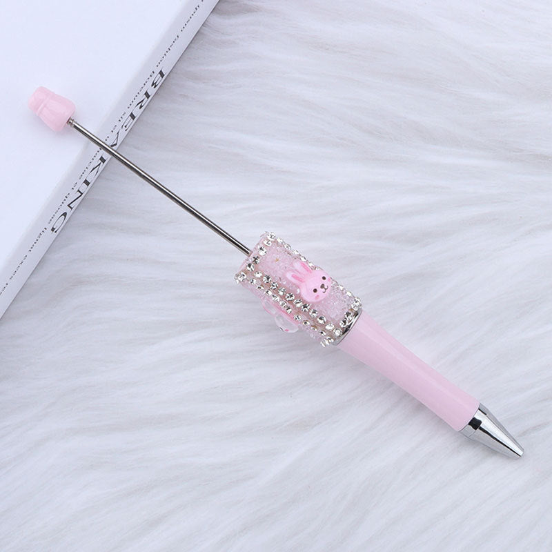 Beadable Pen with Cute Bunny and Rhinestone 10