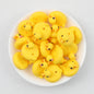 Yellow 3D Duck Silicone Focal Beads 20 pcs