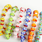 Cartoon Mushroom Shaped Glass Beads 12x16mm 5pcs 5