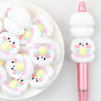  3D Cute Pearl Shells Silicone Focal Beads 20Pcs
