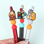 Silicone Focal Beads Disney Aladdin Characters With Stars 20pcs 9