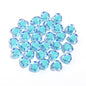 Dot Heart Acrylic Beads 12mm Colorful Centers 5pcs 7