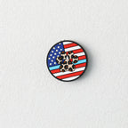 Independence Day Patriotic Silicone Focal Beads Paw US Flag 20pcs