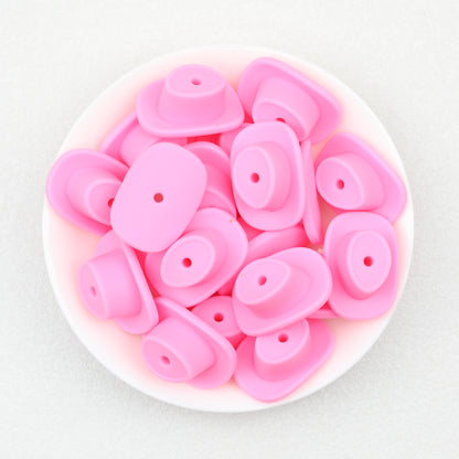 Western Style Silicone Cowboy Hat Focal Beads 20pcs 7