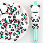 3D Cute Bamboo Panda Silicone Focal Beads 20Pcs 
