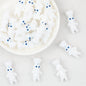 Chef Character 3D White Silicone Focal Beads 20pcs