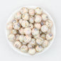 15mm Printed Silicone Beads Cartoon Character Designs 50pcs - Winnie Bear