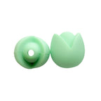 Lotus Silicone Beads Pastel Colors Soft Matte Finish 10pcs 4