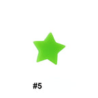 14mm Star Silicone Beads Solid Colors Matte Finish 50pcs 7
