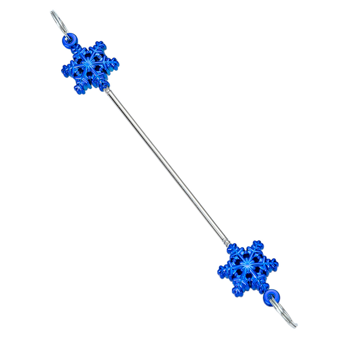 Beadable Blank Bars Christmas Snowflake-shaped