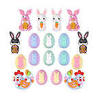 Silicone 3D Focal Beads Easter Bunny Chick Easter Egg Rabbit 20Pcs