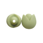 Lotus Silicone Beads Pastel Colors Soft Matte Finish 10pcs 35