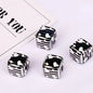 Striped Heart and Star Pattern Acrylic Square Beads 14mm 10pcs 5
