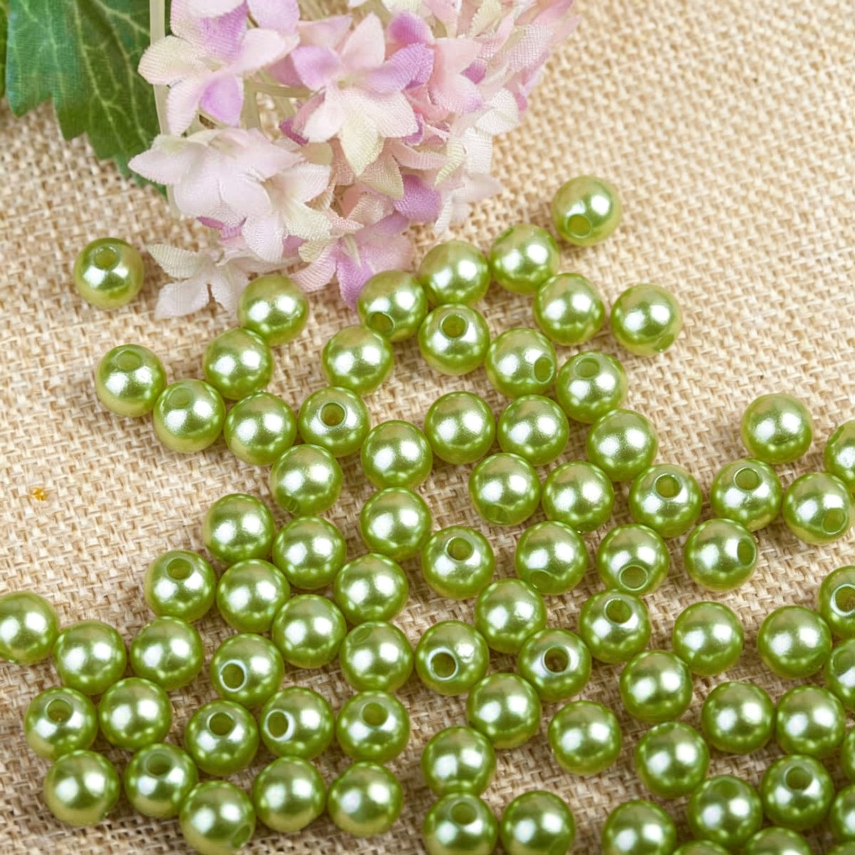 Round Faux Pearl ABS Plastic Beads Wholesale, Colorful Shiny Craft Colors, 6mm