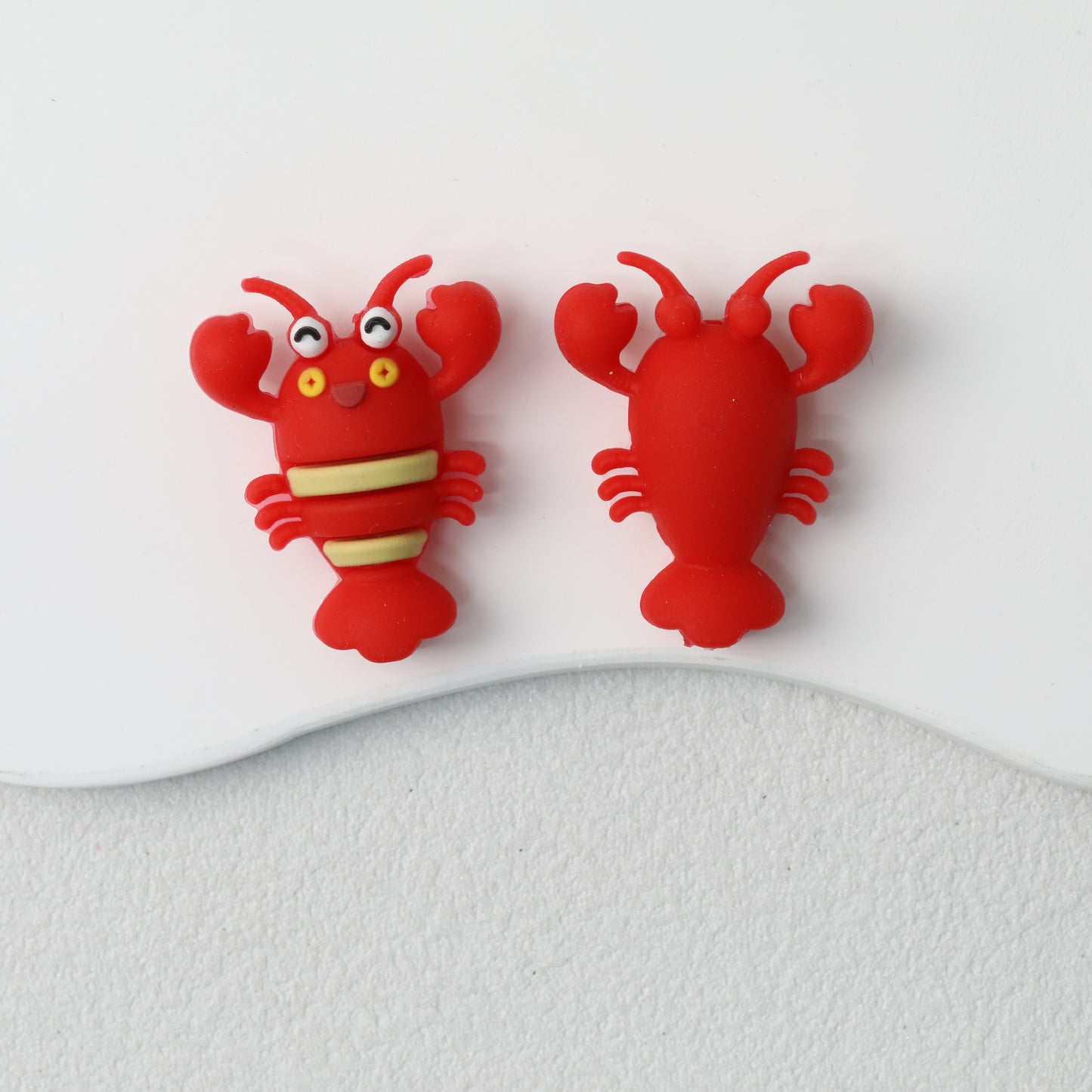Silicone 3D Focal Beads Crayfish Raised Claws 1 pcs