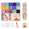Multicolor Flat Clay Beads 6mm Polymer Heishi Disc 1box 17grids
