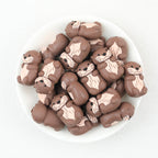  3D Cute Brown Squirrel Silicone Focal Beads 20Pcs 2