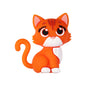 Silicone 3D Focal Beads Dark Cat Smiling Face Sitting Pose 20pcs 14