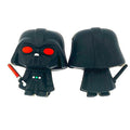 Silicone 3D Focal Beads Star Wars Darth Vader Glowing Red Eyes Front View