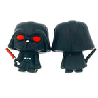 Silicone 3D Focal Beads Star Wars Darth Vader Glowing Red Eyes Front View