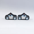 Silicone Focal Beads Police Car POLICE Text Side Profile 20pcs