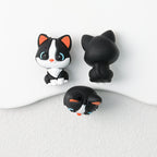 Cute 3D Black Cat Silicone Focal Beads Big Eyes 20pcs