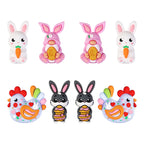 Silicone 3D Focal Beads Easter Bunny Chick Easter Egg Rabbit 20Pcs 2