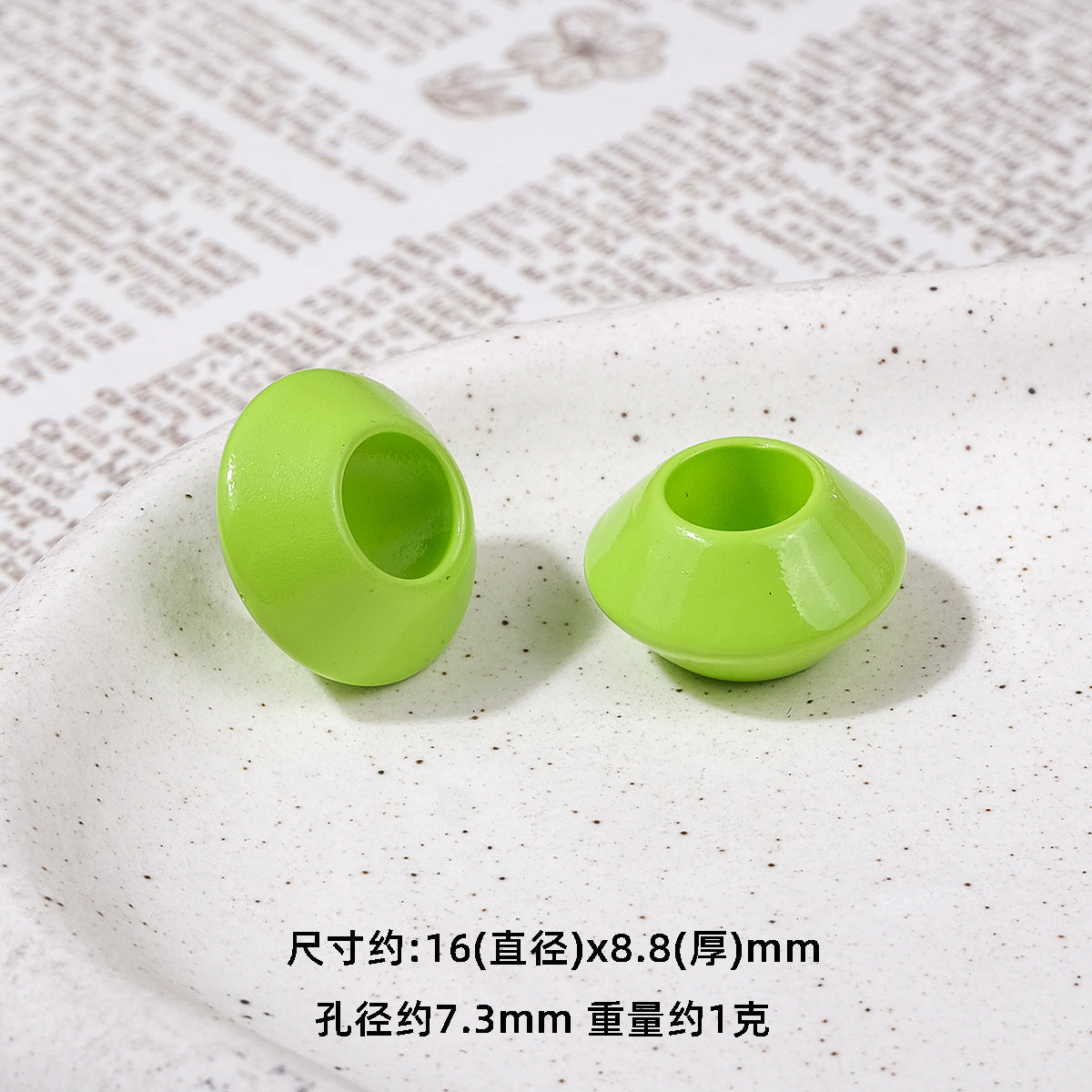 Colorful 16mm Large Hole Round Acrylic Spacer Beads 40pcs 11