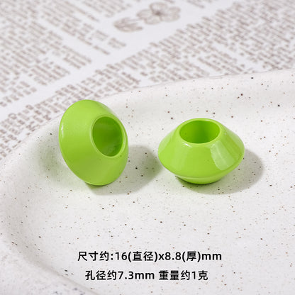 Colorful 16mm Large Hole Round Acrylic Spacer Beads 40pcs 11