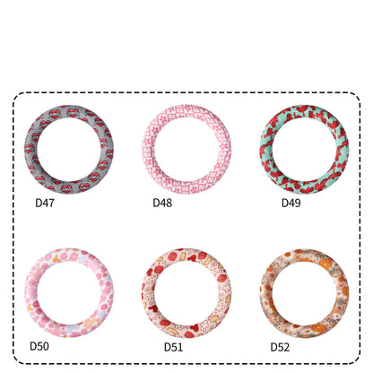 65mm Silicone Beads Printed Designs Vibrant Colors 2