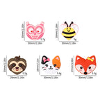 Silicone Focal Beads Valentine Day Heart Shaped Bee Owl Fox Sloth Kitten 20pcs 10