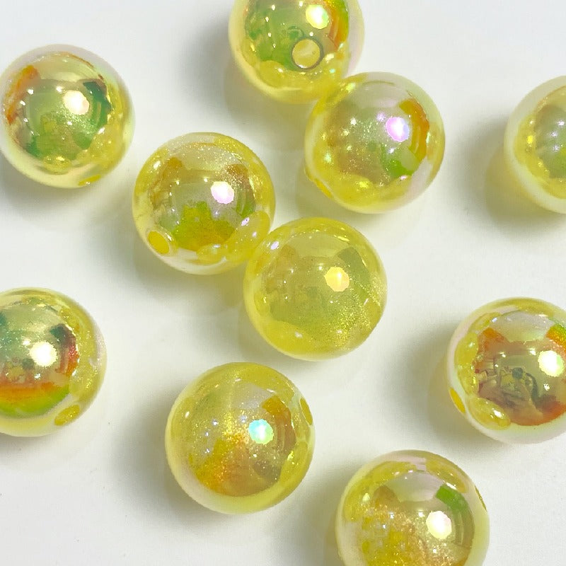 Glow Acrylic Beads 16mm Light In The Dark Pastel Colors 50pcs 7