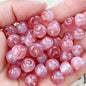 Glitter Powder Apple Resin Beads 8mm Sparkling Colors 30pcs 4