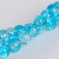Crackle Round Glass Beads 8mm Glossy Fractured Texture Mixed Colors 50pcs 9