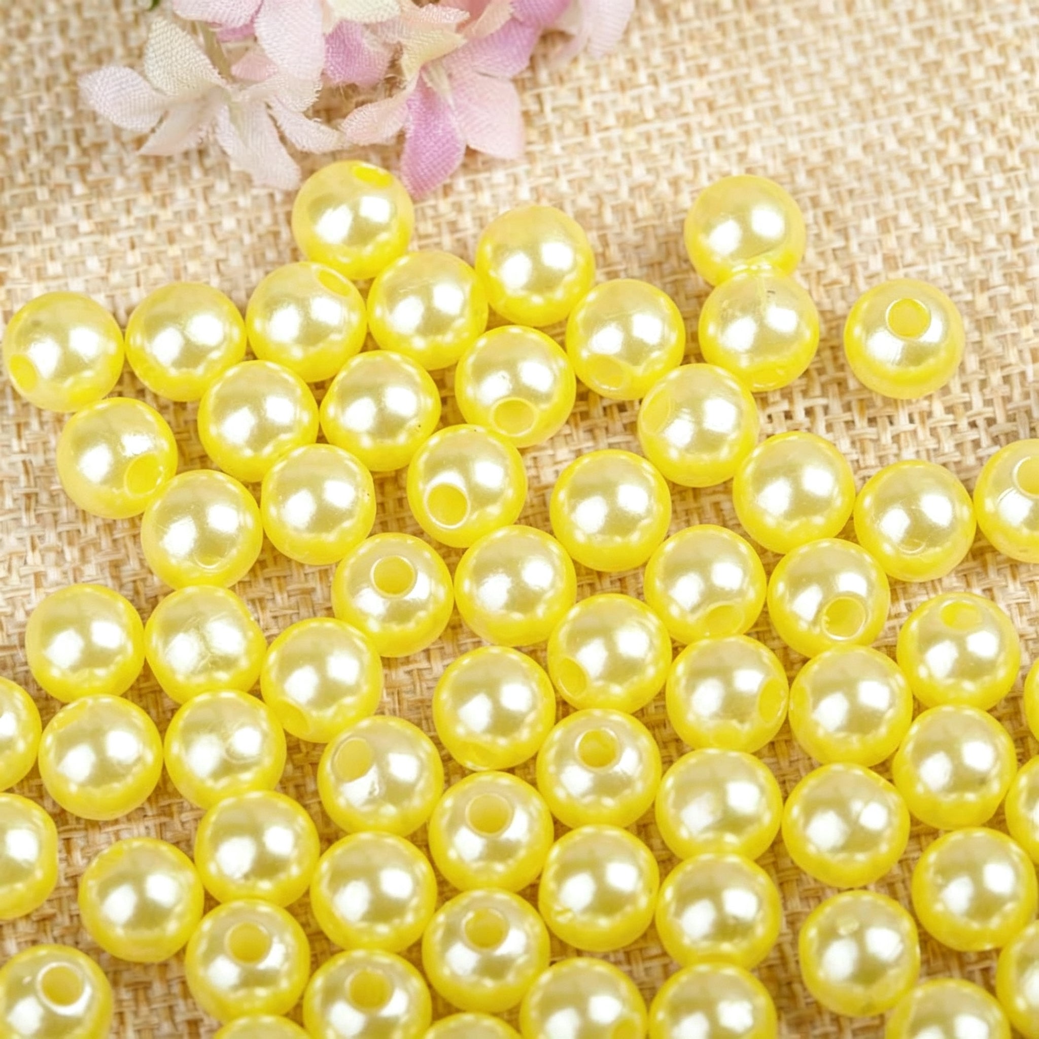 Round Faux Pearl ABS Plastic Beads Wholesale, Colorful Shiny Craft Colors, 6mm