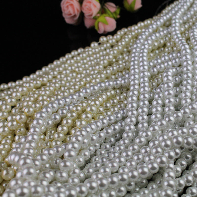 Pearl Glass Beads 3-16mm Beige Imitation Pearl Finish 2