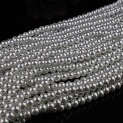 Pearl Glass Beads 3-16mm Beige Imitation Pearl Finish 6