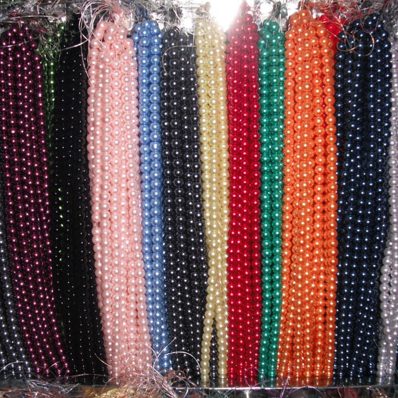 Pearl Glass Beads 3-16mm Beige Imitation Pearl Finish