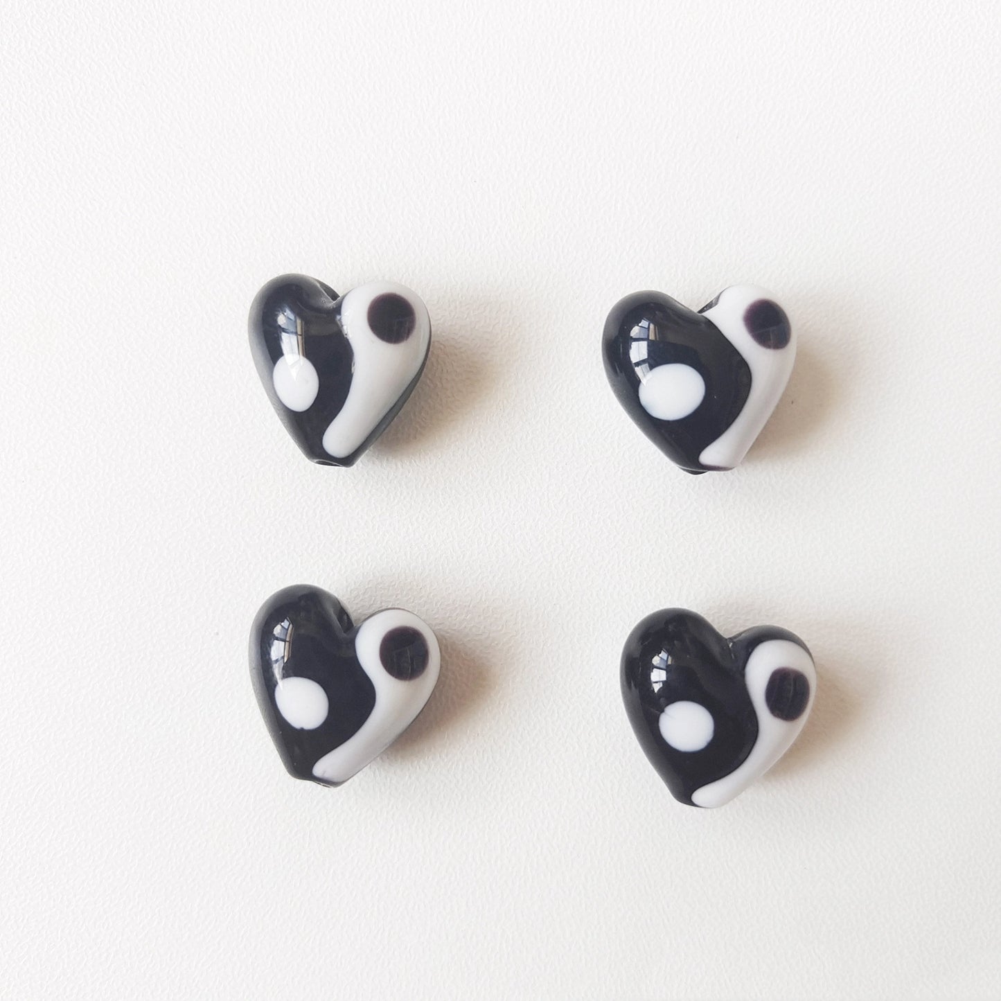 Lampwork Glass Beads Multi Shaped Evil Eye Handmade Blue Black 10pcs 11