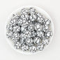 15mm Black and White Patterned Silicone Round Beads 50pcs 5