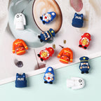 Silicone 3D Focal Beads Medical Midget Fire Gnome Police Vest 20pcs 4