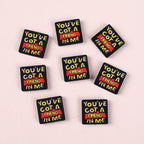 Silicone Focal Beads Library Reed Duck Book Phrase Set 20pcs 16