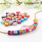 Acrylic Round Spacer Beads 14mm Gradient Two-Color Imitation Crack 100pcs