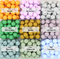 50pcs 15mm Solid Color Round Silicone Beads-32 Colors（97-123） 2