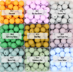 50pcs 15mm Solid Color Round Silicone Beads-32 Colors（97-123） 2