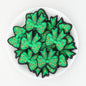 Green Clover Bow Silicone Focal Beads 20 pcs 2