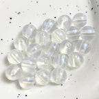 Colored Round Acrylic Beads 8mm Pastel Glossy Shimmer 100pcs 6